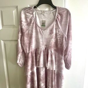 Cupio Pink Tie-Dye Midi Skirt